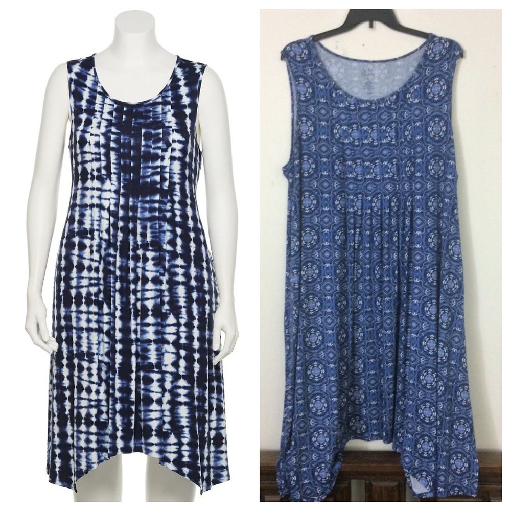 Croft & Barrow Pockets Sharkbite Hem Dress 3X